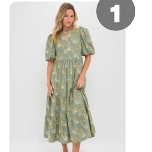 New with tags Tuckernuck Green Floral Midi Dress